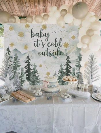 Winter themed deals baby shower favors